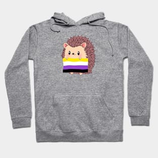 Hedgehog Nonbinary Pride Hoodie